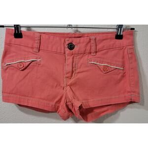 UnionBay Orange Flat Front Hot Pants Women's Shorts 5 Lightweight Soft Pockets